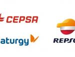 Logos de Repsol, Cepsa y Naturgy.