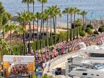 Santa Eul&agrave;ria Ibiza Marathon a su paso por el puerto de Ibiza.