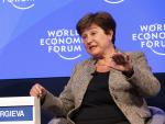 La directora gerente del FMI, Kristalina Georgieva, en el foro de Davos.
