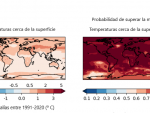 Comparativa entre la temperatura del periodo 1991-2020 y la probabilidad de superarla en los pr&oacute;ximos cinco a&ntilde;os (2023-2027) entre mayo y septiembre.