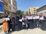 Protesta por la situaci&oacute;n de las mujeres en Afganist&aacute;n.