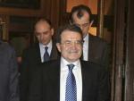 Romano Prodi, este mi&eacute;rcoles, tras presentar su dimisi&oacute;n. (REUTERS)
