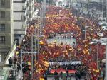 El PP sali&oacute; a las calles de Pamplona bajo el lema &quot;Fuero y Libertad. Navarra no es negociable&quot;.