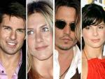 Tom Cruise, Jennifer Aniston, Johnny Deep y Sandra Bullock.