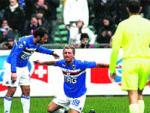 Antonio Cassano, anot&oacute; ayer el tanto del empate en casa. (Luca Zennaro / EFE).