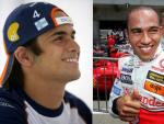 Nelsinho (izquierda) y Lewis Hamilton, el nuevo y el anterior compa&ntilde;ero de equipo de Fernando Alonso. (Archivo)