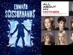 Carteles del musical 'Eduardo Manostijeras' y la obra londinense basada en 'Todo sobre mi madre'.