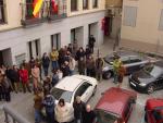 Los funcionarios y trabajadores de la Delegaci&oacute;n de la Junta en Segovia protagonizaron una de las tres concentraciones de ayer.