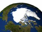 Imagen de sat&eacute;lite del Polo Norte.