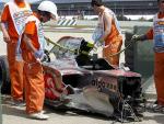 As&iacute; qued&oacute; el McLaren de Heikki Kovalainen tras el brutal impacto que sufri&oacute; en el GP de Espa&ntilde;a.