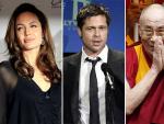 Angelina Jolie, Brad Pitt y el Dalai Lama, tres de los personajes m&aacute;s influyentes seg&uacute;n la revista 'Time'.