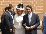 Ana Botella, protagonista, junto con su marido Jos&eacute; Mar&iacute;a Aznar, en la boda del empresario Flavio Briatore.
