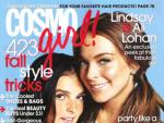 Lindsay Lohan y su hermana Ali posan en la portada de una revista.