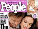 Brad Pitt y Angelina Jolie, con sus mellizos, en la portada de 'People'.