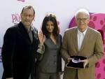Jean Reno, Aishwarya Rai y Steve Martin, en la presentaci&oacute;n de La Pantera Rosa 2.