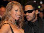 El m&uacute;sico estadounidense Lenny Kravitz llega junto a la cantante Mariah Carey, en Cannes.