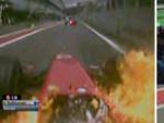 Kovalainen y Raikkonen protagonizan un incidente con fuego en la salida de boxes en Brasil.