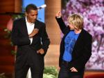 Barack Obama, bailando en el programa de Ellen DeGeneres.