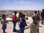 Ni&ntilde;os saharauis en un campo de refugiados en Tinduf, Argelia.