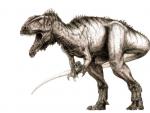 Dibujo de un dinosaurio que vivi&oacute; en el desierto del S&aacute;hara (EFE).