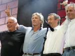 Los miembros de Pink Floyd, Dave Gilmour (i), Roger Waters, Nick Mason and Rick Wright (d), en julio de 2005.