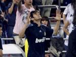Kak&aacute;, celebra un gol con el Real Madrid.