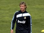 El jugador del Real Madrid Jos&eacute; Mar&iacute;a Guti&eacute;rrez 'Guti', durante el entrenamiento que realiz&oacute; en Valdebebas.