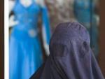 Una mujer con burka.