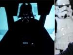 George Lucas y, a ambos lados, im&aacute;genes in&eacute;ditas de 'Star Wars'.