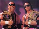 Jim Neidhart y Bret Hart, en una imagen de los 90, formando la pareja 'Hart Foundation'.