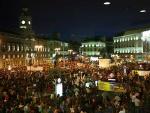 Concentraci&oacute;n en la madrile&ntilde;a Puerta del Sol tras la marcha sindical por el 29-S.