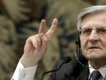 El presidente del BCE, Jean Claude Trichet, en la conferencia de prensa en Madrid.