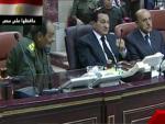 El presidente Mubarak, con su vicepresidente Omar Suleim&aacute;n.