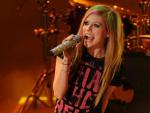 La cantante canadiense Avril Lavigne, el pasado 19 de febrero, en el Festival de Sanremo, en el teatro Ariston.