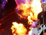 El vocalista de Metallica, James Hetfield, act&uacute;a en la tercera jornada del Rock in Rio 2011.
