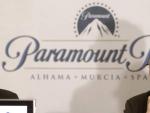 El presidente de Murcia, Ram&oacute;n Luis Valc&aacute;rcel, durante la presentaci&oacute;n oficial del Proyecto Paramount Park.