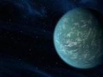 Una recreaci&oacute;n art&iacute;stica del planeta Kepler-22b.