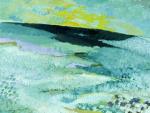 Uno de los paisajes abstractos pintados por la reina Margarita II de Dinamarca