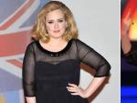 Adele, en dos momentos de la ceremonia de los Brit Awards.