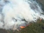 Imagen de archivo de un incendio en Asturias.