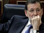 El presidente del Gobierno, Mariano Rajoy, en el Congreso de los Diputados.