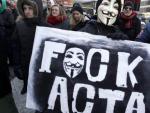 Manifestaci&oacute;n contra el ACTA en Suecia, pa&iacute;s donde tambi&eacute;n se prev&eacute; la ratificaci&oacute;n del tratado.