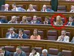 La diputada Andrea Fabra, en la sesi&oacute;n del pasado mi&eacute;rcoles en el Congreso de los Diputados.