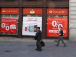 Una oficina en Madrid del Banco Santander.