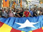 Miles de catalanes se manifiestaron durante la Diada de 2012 en Barcelona para reclamar la independencia.