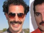 Baron Cohen caracterizado como 'Borat' y Freddie Mercury.