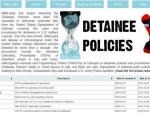 Portada de la web de Wikileaks con las filtraciones sobre los centros de detenci&oacute;n.