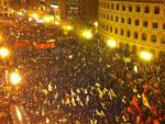 La manifestaci&oacute;n con motivo de la huelga general del 14-N ha sido multitudinaria en Valencia.