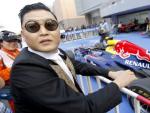 El rapero Psy, durante el Gran Premio de Corea.