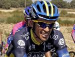 El ciclista del Saxobank Alberto Contador durante el desarrollo de la Vuelta.